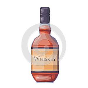 Whisky in bottle, alcohol drink for bar menu, whiskey beverage