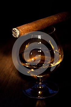 Whisky and cigars photo