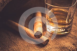 Whisky and cigars