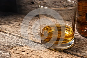 Whisky, Cocktail, Alcohol, on wooden background