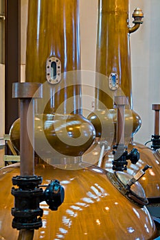 Whisky distillery stills