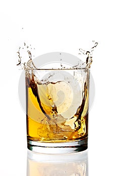 Whisky ice splash