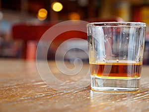 Whisky in rocks glass at pub, Montreux, Switzerland