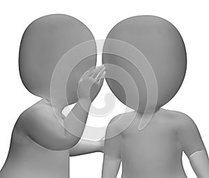 Whispering Gossip 3d Characters Having Secrets And Blab photo