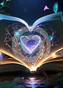 Whispers of the Cosmic Heart Between Book Pages