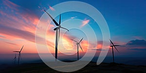 Whispers of Sustainability: A Series of Wind Turbines Transforming Breezes into Sustainable Energy