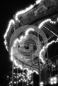 Whispers of Winter: Monochromatic Carousel Dreams