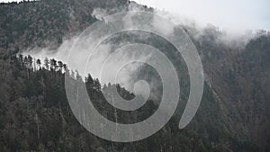 Whispy Clouds Above Smoky Mountain Ridge