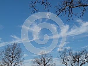 Whispy Clouds Against a Blue Sky