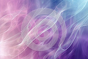 Whispy smoke textures in pink and purple gradients, suggesting mystery and softness. Digital background
