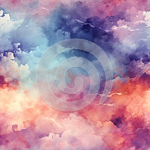 Whispy Vintage Clouds Background AI Generated