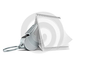 Whistle with blank calendar