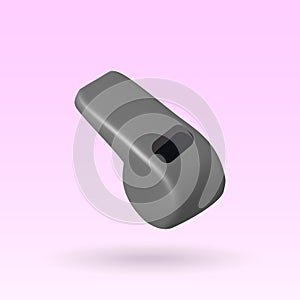 whistle isolated 3d icon. whistle 3d illustration.