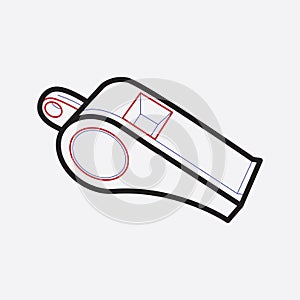 Whistle. Vector illustration decorative background design