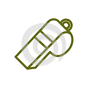 Whistle vector sketch icon isolated on background. Hand drawn Whistle icon