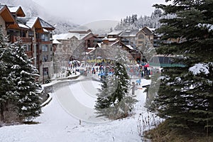 Whistler Creekside resort at the foot of Whistler mountain in BC photo