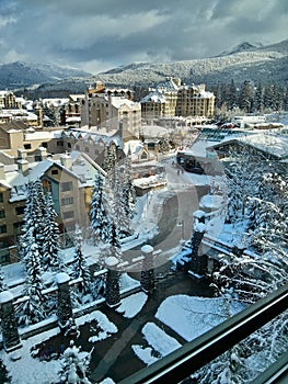 Whistler Village in winter.