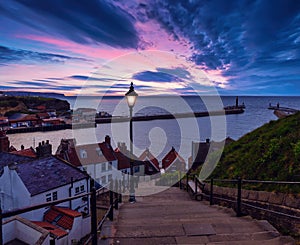 Whitby 199 Steps at Dusk