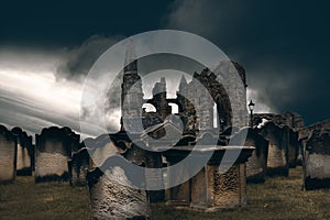 Whitby abbey and cemetery