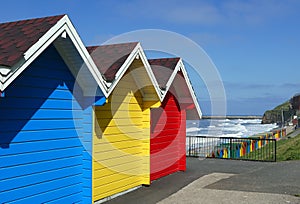 Whitby beach huts