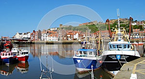 Whitby fishing town and Abbey, North Yorkshire