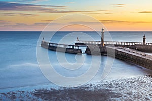 Whitby Pier North Yorkshire, UK