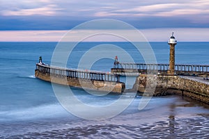 Whitby Pier North Yorkshire, UK