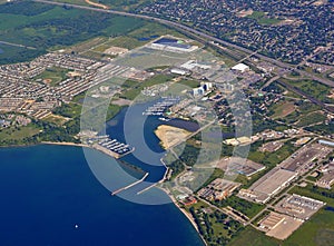 Whitby shoreline, aerial