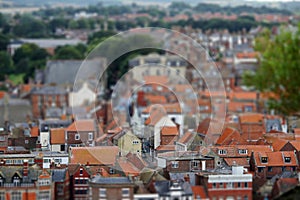 Whitby, Yorkshire North England Britain UK Diorama Effect photo