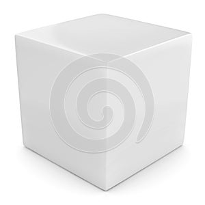 White 3d cube