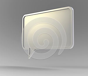 White 3d speech bubble