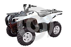 White 4x4 atv isolated