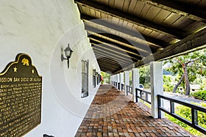 White Adobe Mission San Diego de Alcala California photo