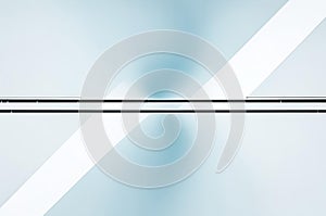 A white abstract background featuring intersecting lines creating a dynamic and modern visual pattern