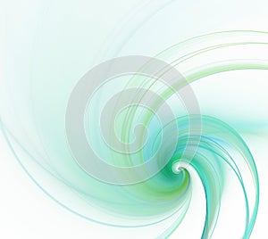 White abstract background. Fresh spiral curl or swirl in the cor