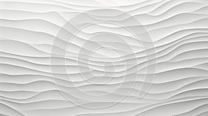 White abstract background with smooth wavy lines. Illustration. Generative AI