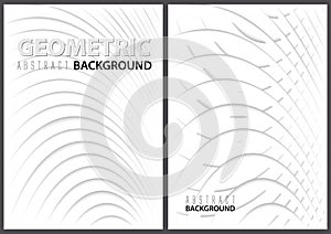 White Abstract Backgrounds with Paper Graphic Layers