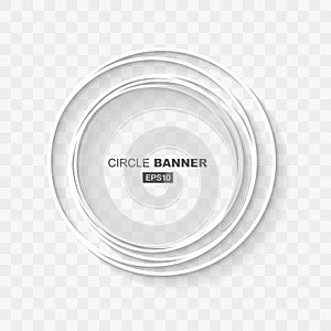 White Abstract Circle Random Banner Template