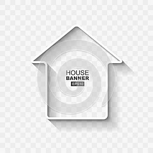 White Abstract House Banner Template