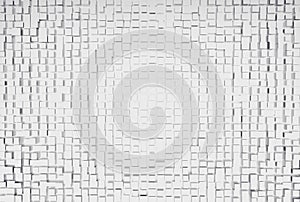 White abstract image of cubes background. 3d render