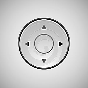 White Abstract Joystick Button Template