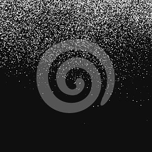 White Abstract Particles On Black Background