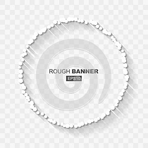 White Abstract Rought Doted Grunge Banner Template