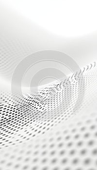 White abstract technology background. Big data digital binary code. Virtual reality. 3D rendering.