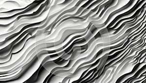 A white abstract texture presented in a 3D paper art style
