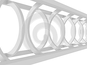 White Abstract Tunnel Architecture Background