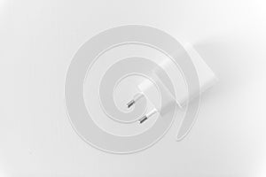 white adapter usb port power cord for phone charging
