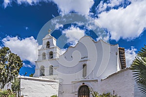 White Adobe Mission San Diego de Alcala California