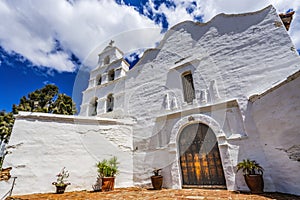 White Adobe Mission San Diego de Alcala California