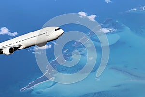White Aircraft over Bahamas